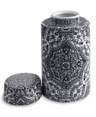 Pair Paisley Patterned Ming Style Vases