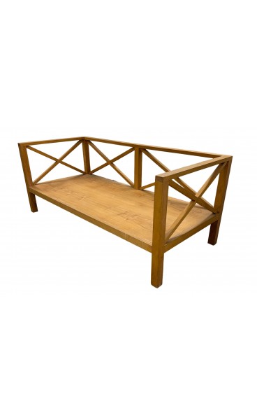 Teak Tuxedo Arm Daybed