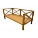 Teak Tuxedo Arm Daybed