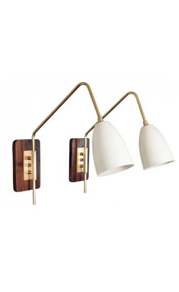 Pair of Custom Midcentury Style Wall Mount Sconces