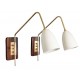 Pair of Custom Midcentury Style Wall Mount Sconces