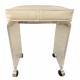1970s Postmodern Waterfall Lucite Vanity Stool by Akko (With Leather Seat)