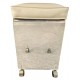 1970s Postmodern Waterfall Lucite Vanity Stool by Akko (With Leather Seat)