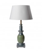 Tall Celedon Glazed Table Lamp